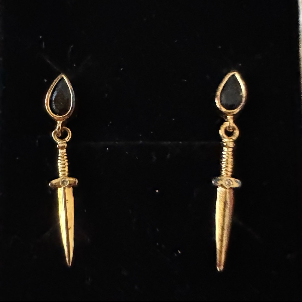 Little Rooms 18K Gold Dagger Earrings